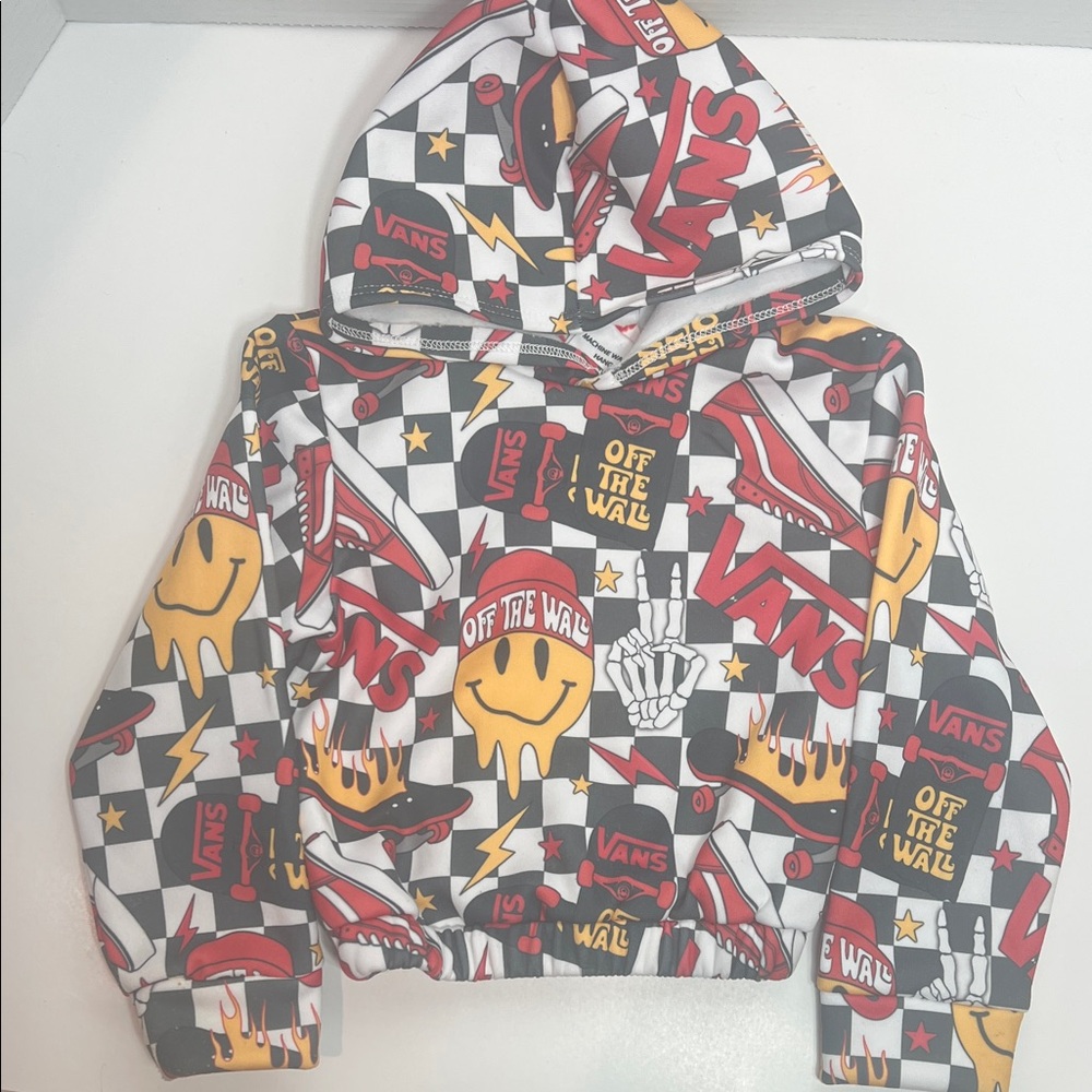 Vans Kids Smiley Checkered Hoodie With Matching Pants. 18 months to 2T